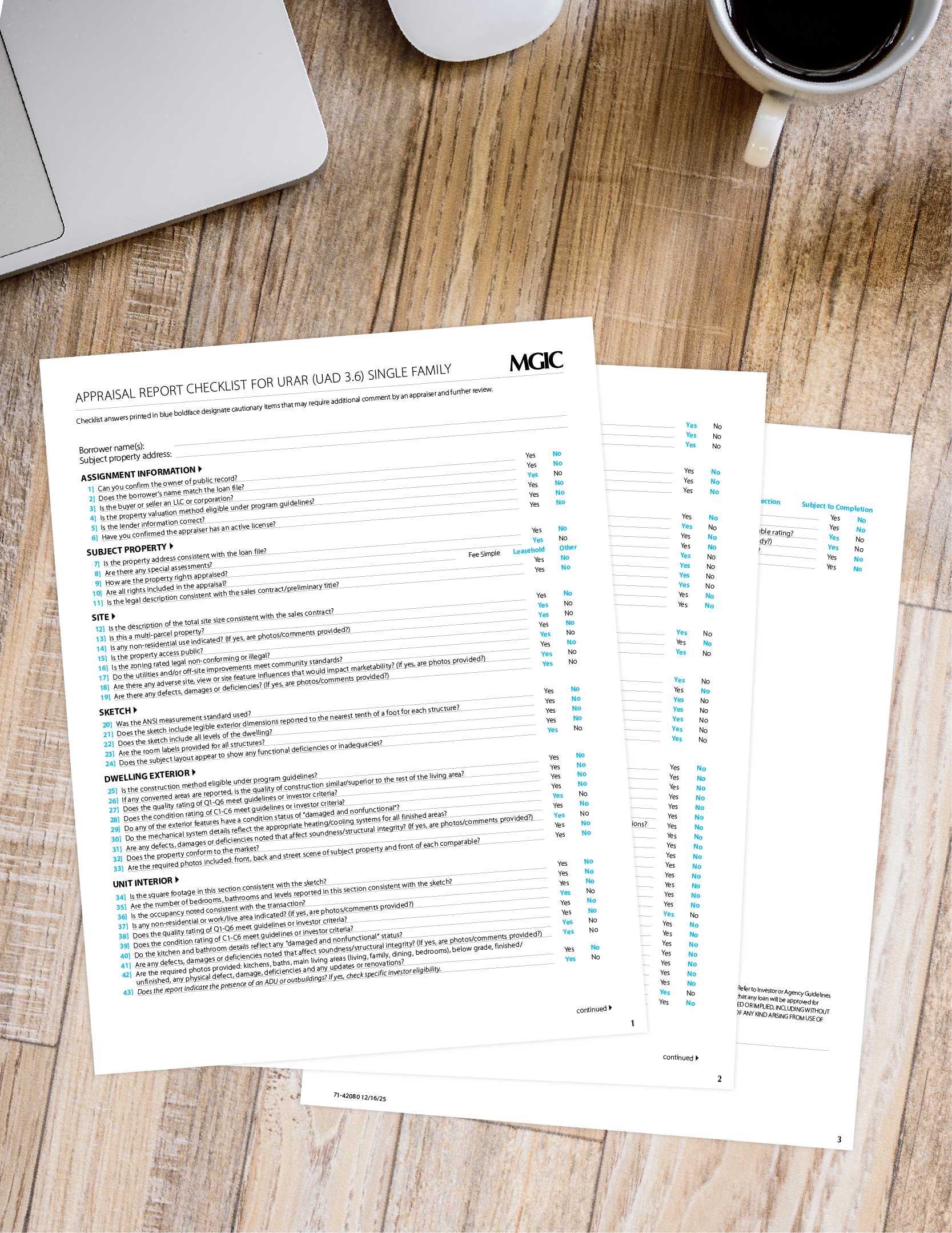 Appraisal form